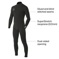 Vissla 7 Seas 3/2 Back Zip Wetsuit - Men's 13 Vissla 7 Seas 3/2 Back Zip Wetsuit - Men's -Outdoor Sports Shop BLA D6 37