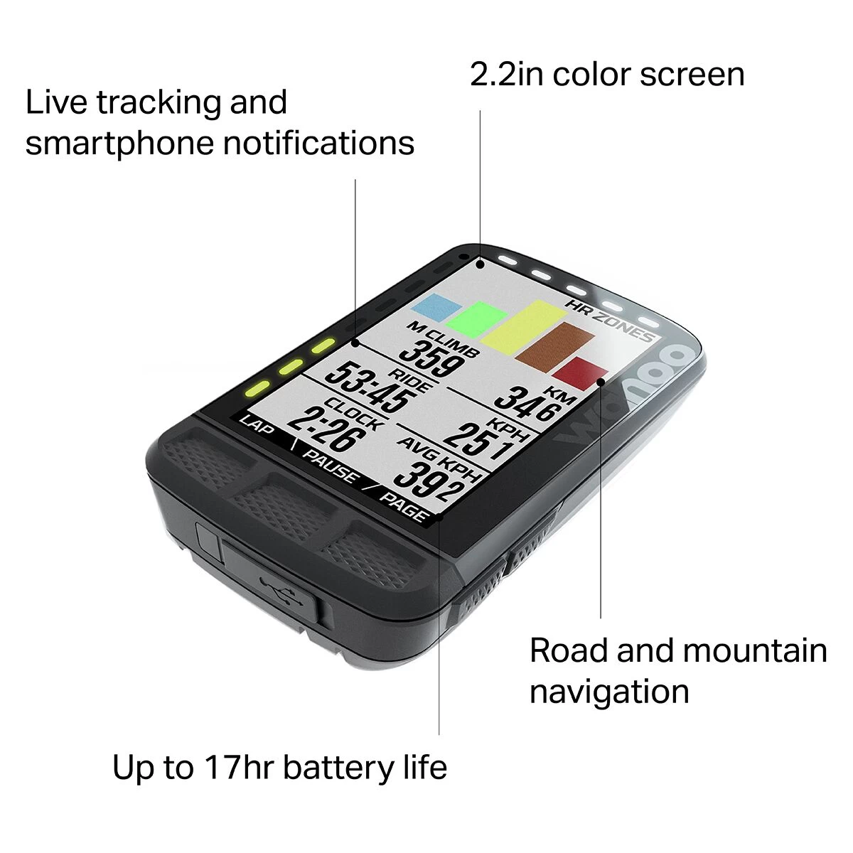 Wahoo Fitness ELEMNT ROAM GPS Bike Computer 2 Wahoo Fitness ELEMNT ROAM GPS Bike Computer - Image 2