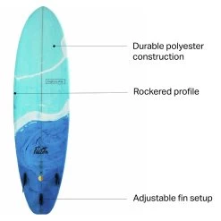 Falcon PU Surfboard 12 Falcon PU Surfboard -Outdoor Sports Shop BLU D3 4