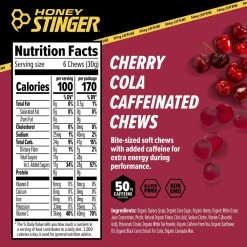 Honey Stinger Caffeinated Energy Chews - 12-Pack -Outdoor Sports Shop CHECOL D5